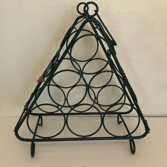 Green Metal Wine Rack  - Picture 4 of 5
